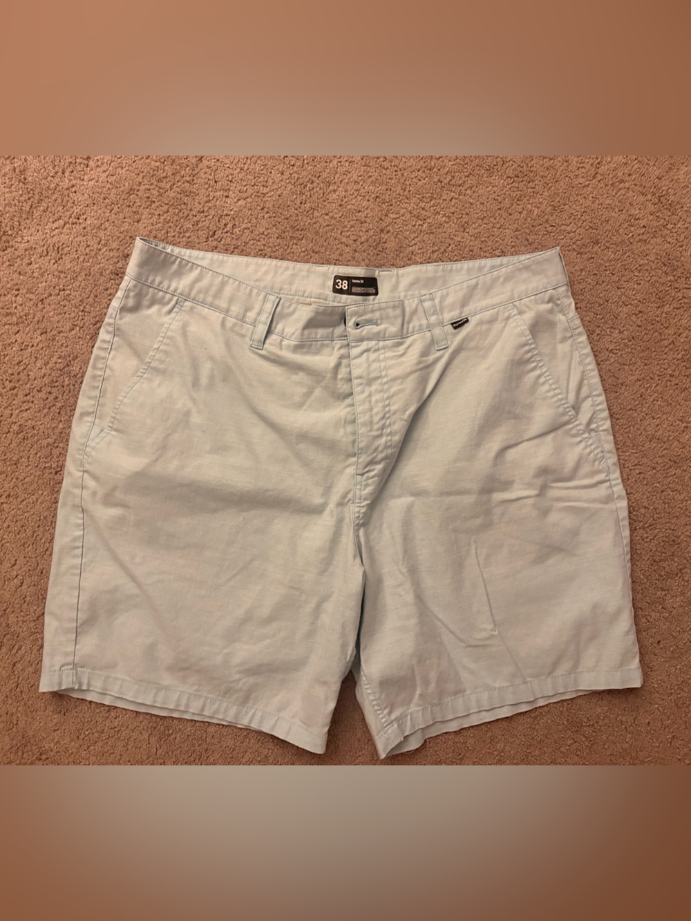 Hurley Blue Men’s Flat Front Shorts